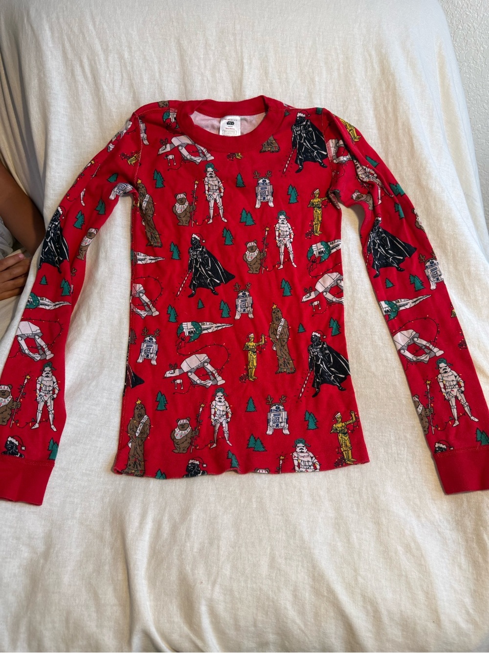 Hanna Andersson Kids Red Star Wars Christmas Long Sleeve Pajama Top